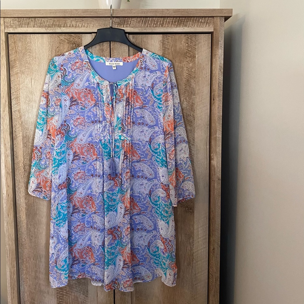 Black Rainn Fully Lined 3/4 Sleeve Dress